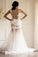 2022 Mermaid Scoop Wedding Dresses Tulle With Applique Sweep Train