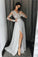2022 V Neck Long Sleeves Prom Dresses A Line With Applique And