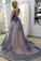 A-Line Long Sleeves Sweep Train Prom Dresses With STCPB3SD2T7