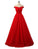 Elegant A-line Off Shoulder Red Lace-up Floor-Length Simple Prom Dresses