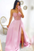Modest A-Line Sweetheart Split Prom Dresses With STCPYMS3DHT