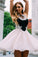Cute Tulle Lace Short Prom Dresses Halter Pink and Black Homecoming Dresses