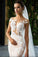 Mermaid Light Pink Backless Lace Appliques Wedding Dresses Short Sleeve Bridal Dress