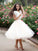 Simple Two Pieces Round Neck Ivory Short Prom Dress with Lace Homecoming Dresses