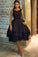 2022 Scoop Open Back Homecoming Dresses A Line With Applique Satin