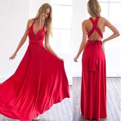 Backless Prom Dresses Sexy Open Backs Red Evening Dress Long Prom Dresses