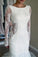 2022 Sexy Open Back Long Sleeves Scoop Wedding Dresses Mermaid Tulle