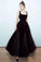 Simple Black Tulle Backless Prom Dresses Straps Zipper Dance Dresses STC15388