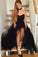 2022 Prom Dresses A Line Sweetheart Tulle With Ruffles Sweep