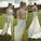 Gorgeous High Neck Long Sleeve See Through Lace Top Side Slit Ivory Chiffon Wedding Dress