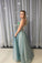 A-Line Spagahetti Straps Sweetheart Beades Long Prom Dresses, Evening STC15619