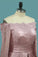 Homecoming Dresses Boat Neck Long Sleeves A Line Satin With