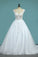 Wedding Dresses Scoop Tulle With Applique A Line Chapel