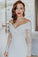 Charming Off the Shoulder Long Sleeves V Neck Mermaid Wedding Dresses, Bridal Dresses STC15116