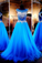2022 Open Back Scoop Prom Dresses Tulle With Beading Sweep Train A