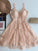 A-Line Spaghetti Straps Short Zipper-up Tulle Homecoming Dress with Appliques