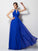 A-Line/Princess V-neck Sleeveless Beading Long Chiffon Dresses TPP0003417