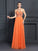 A-Line/Princess Scoop Beading Sleeveless Long Chiffon Dresses TPP0003660