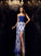 Sheath/Column Sweetheart Lace Sleeveless Long Elastic Woven Satin Dresses TPP0003445