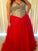 A-Line/Princess Sweetheart Sleeveless Beading Floor-Length Tulle Plus Size Dresses TPP0003490