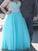 A-Line/Princess Sweetheart Sleeveless Beading Floor-Length Tulle Plus Size Dresses TPP0003453