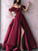 A-Line/Princess Sash/Ribbon/Belt Off-the-Shoulder Satin Floor-Length Sleeveless Dresses TPP0002902