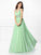 A-Line/Princess V-neck Beading Sleeveless Long Chiffon Dresses TPP0003557