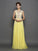 A-Line/Princess Scoop Lace Sleeveless Long Chiffon Dresses TPP0004021