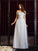 A-Line/Princess Off-the-Shoulder Beading Sleeveless Long Net Dresses TPP0003395