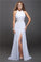 Sheath/Column Jewel Sleeveless Beading Ruffles Long Chiffon Dresses TPP0003114