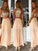 A-Line/Princess High Neck Sleeveless Sequin Chiffon Ankle-Length Dresses TPP0003074