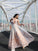 A-Line/Princess Tulle Floor-Length V-neck Sleeveless Applique Dresses TPP0003242