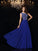 A-Line/Princess Scoop Beading Sleeveless Long Chiffon Dresses TPP0002886