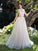 A-Line/Princess High Neck Beading Sleeveless Long Net Two Piece Dresses TPP0003150