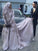 A-Line/Princess Long Sleeves Scoop Sweep/Brush Train Applique Tulle Muslim Dresses TPP0003749