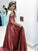 A-Line/Princess Sleeveless Off-the-Shoulder Satin Applique Floor-Length Dresses TPP0002896