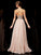 A-Line/Princess Sweetheart Rhinestone Sleeveless Long Chiffon Dresses TPP0002915