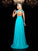 A-Line/Princess Jewel Lace Short Sleeves Long Chiffon Dresses TPP0003888
