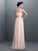 A-Line/Princess V-neck Beading Sleeveless Long Chiffon Dresses TPP0003402