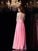 A-Line/Princess Scoop Applique 1/2 Sleeves Long Silk like Satin Dresses TPP0003989