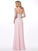 Sheath/Column Sweetheart Sleeveless Applique Beading Long Chiffon Dresses TPP0003470