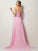 A-Line/Princess One-Shoulder Sleeveless Long Beading Chiffon Dresses TPP0004024
