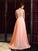 A-Line/Princess High Neck Applique Sleeveless Long Chiffon Dresses TPP0003779