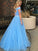 A-Line/Princess Sleeveless Off-the-Shoulder Sweep/Brush Train Beading Tulle Two Piece Dresses TPP0003082