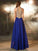 A-Line/Princess Scoop Sleeveless Floor-Length Crystal Chiffon Dresses TPP0003310