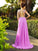 A-Line/Princess Straps Applique Sleeveless Long Chiffon Dresses TPP0003757