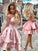 A-Line/Princess One-Shoulder Charmeuse Ruffles Sleeveless Short/Mini Homecoming Dresses TPP0003899