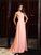 A-Line/Princess High Neck Applique Sleeveless Long Chiffon Dresses TPP0003779