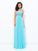 A-line/Princess Straps Sequin Sleeveless Long Chiffon Dresses TPP0002860