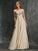 A-Line/Princess Spaghetti Straps Beading Floor-Length Chiffon Dresses TPP0003360